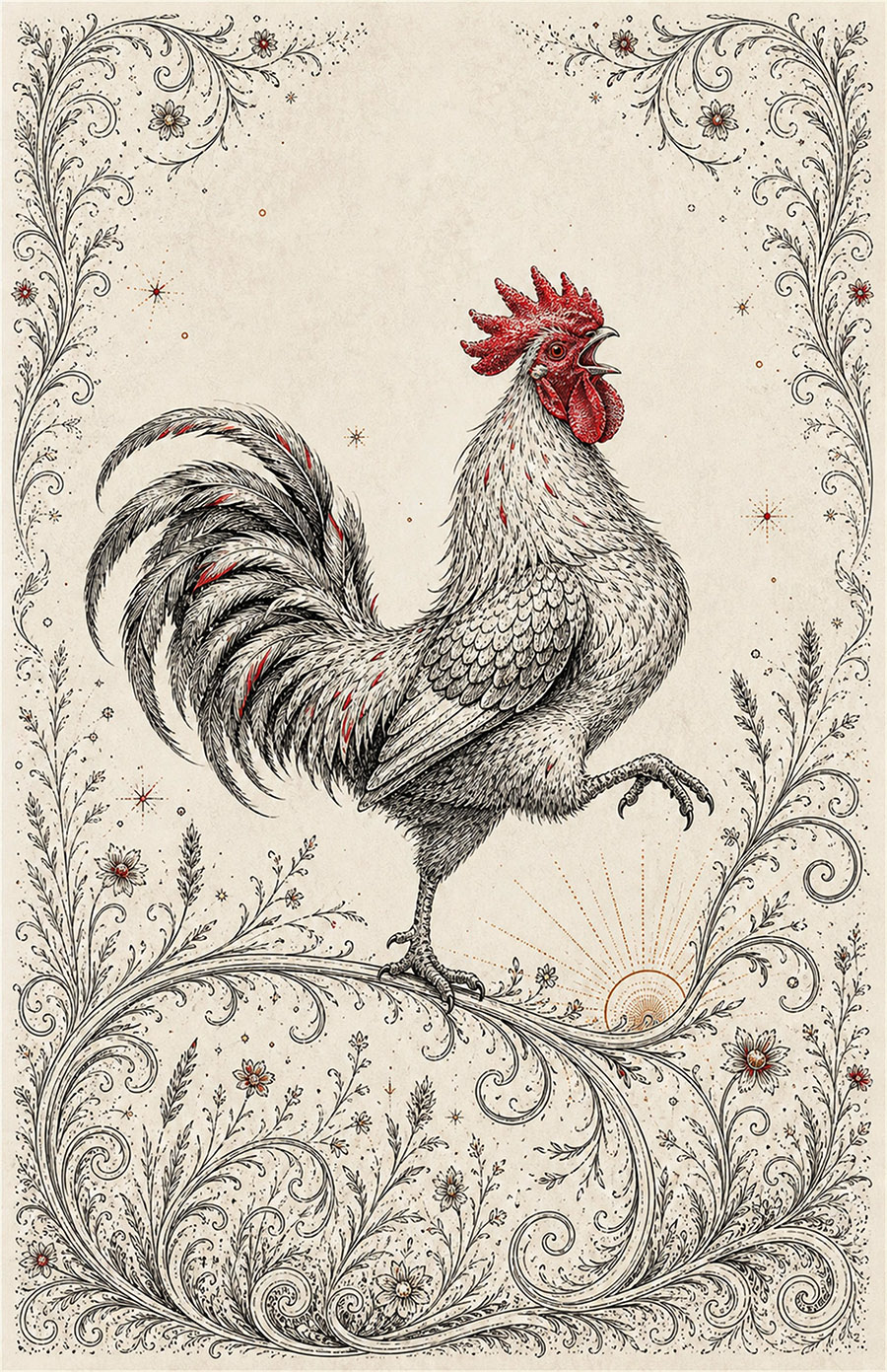Stylized Rooster