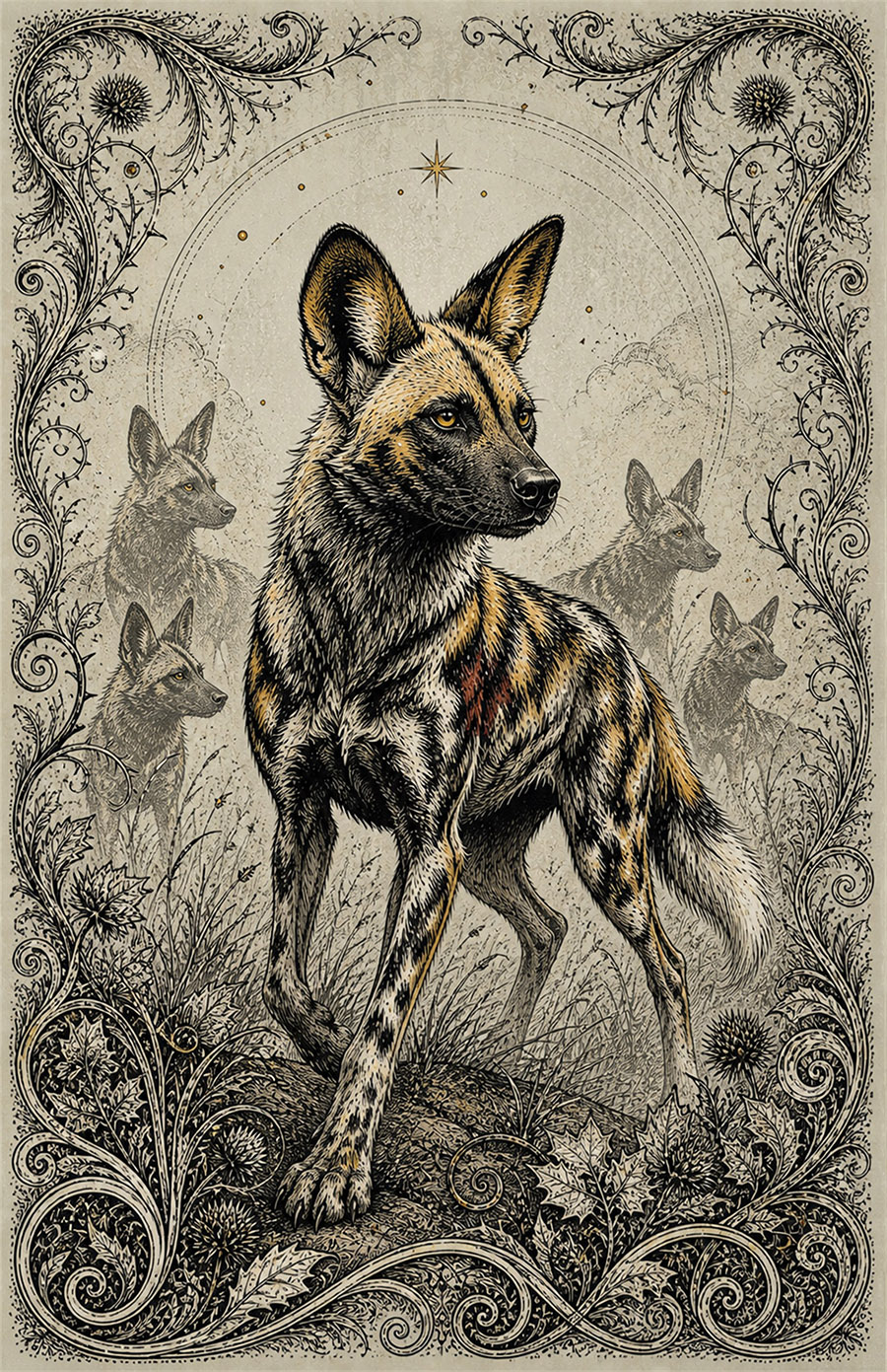 Stylized Wild Dog