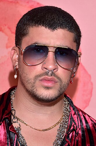 Portrait of Bad Bunny - Peacock personality