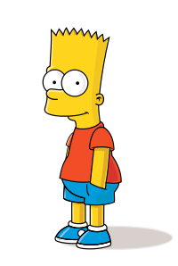 Portrait of Bart Simpson - Peacock personality
