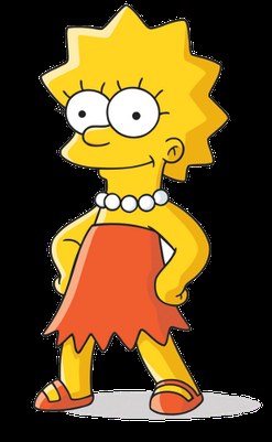Portrait of Lisa Simpson - Peacock personality